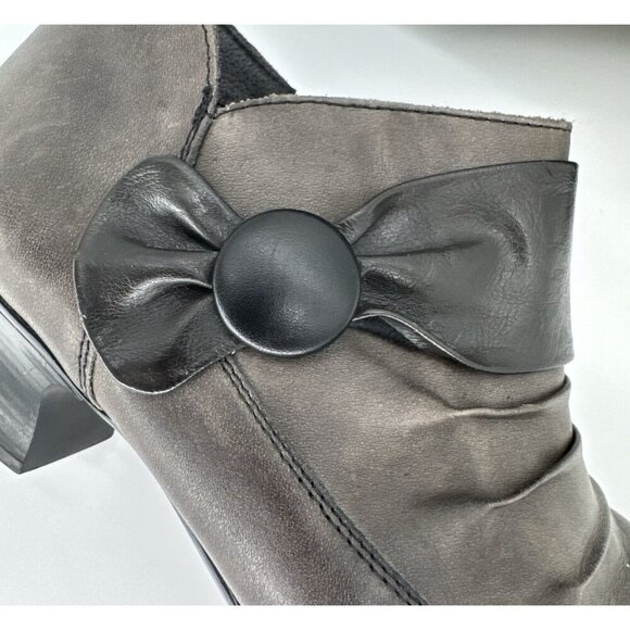 Rieker Sally Brown Leather Dress 56956 Size 13 Gray Ankle boot, witchy boot - Picture 9 of 16